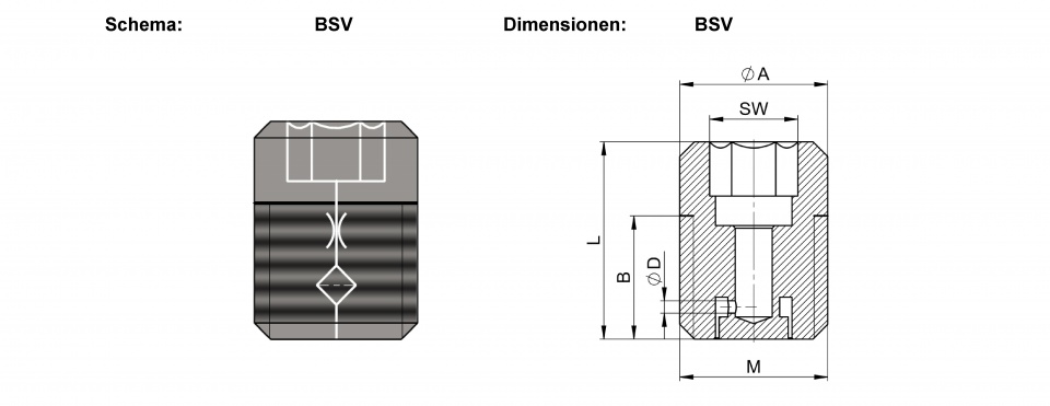 Düsen Typ F - Stahl BSV/BSH • BSV M6
